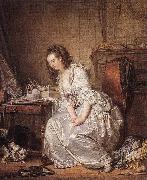 GREUZE, Jean-Baptiste The Broken Mirror sd oil